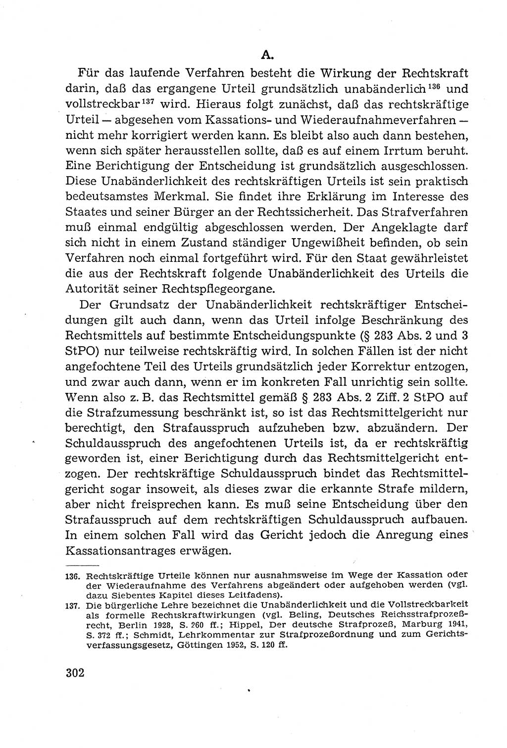 Leitfaden des Strafprozeßrechts der Deutschen Demokratischen Republik (DDR) 1959, Seite 302 (LF StPR DDR 1959, S. 302)