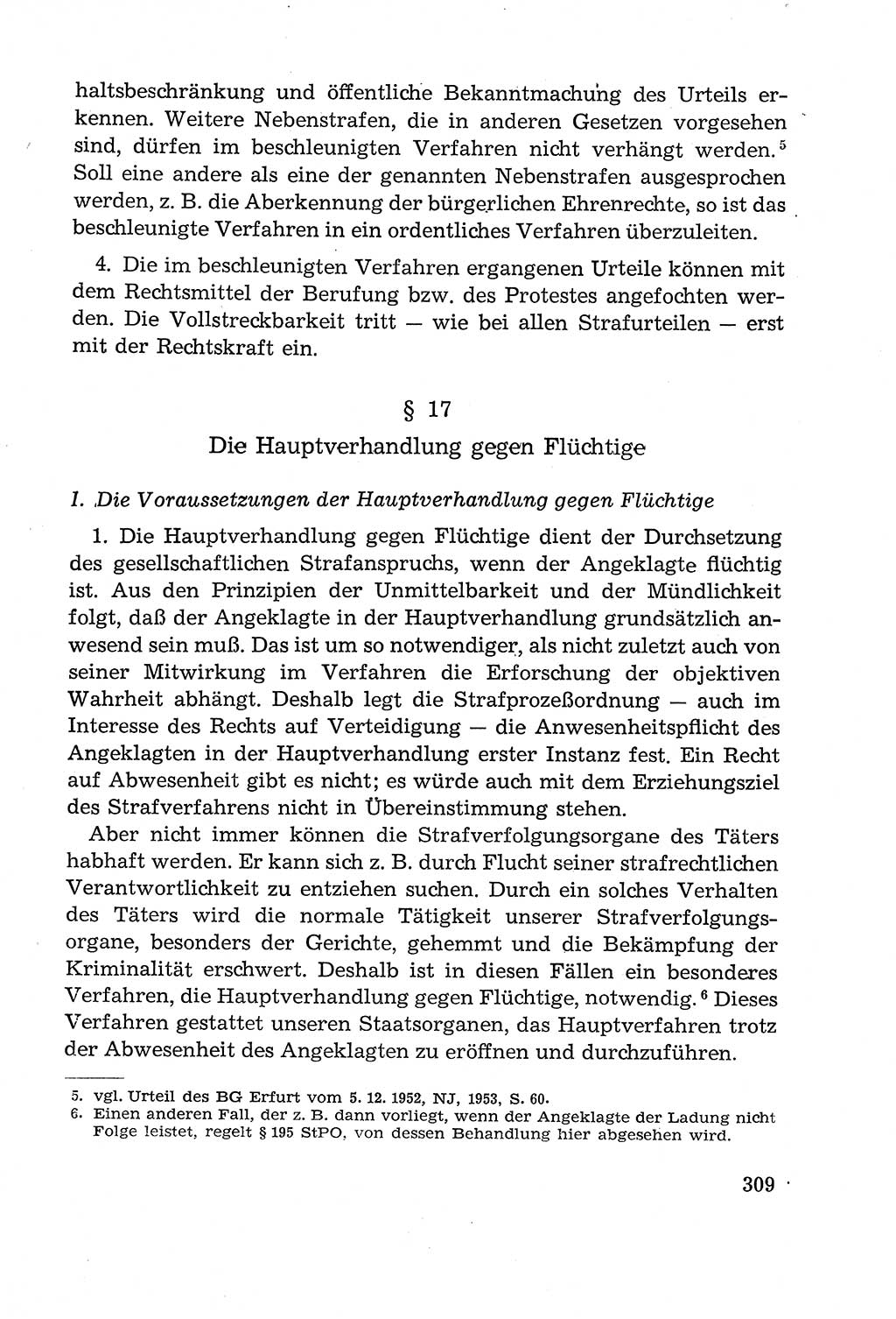 Leitfaden des Strafprozeßrechts der Deutschen Demokratischen Republik (DDR) 1959, Seite 309 (LF StPR DDR 1959, S. 309)