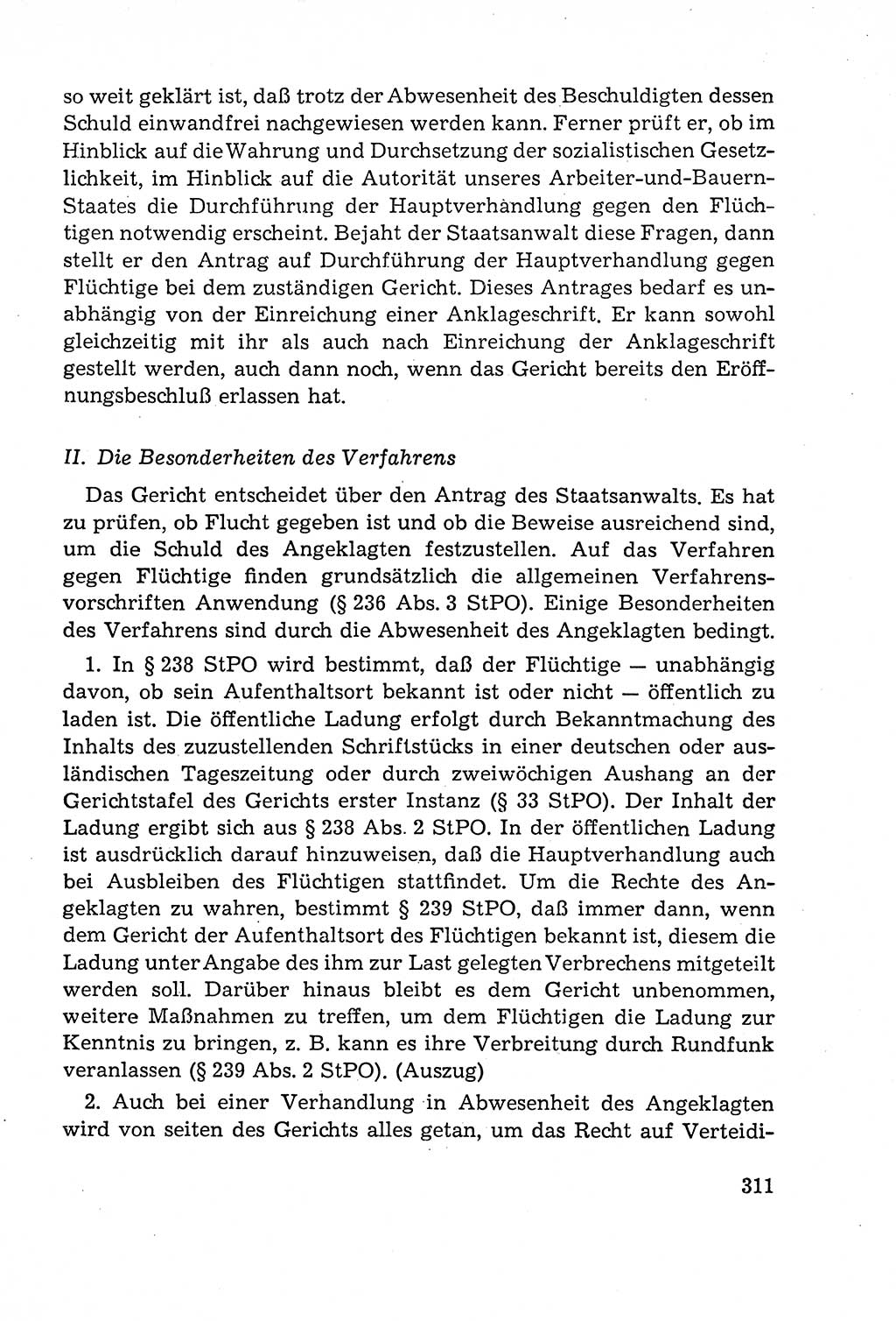 Leitfaden des Strafprozeßrechts der Deutschen Demokratischen Republik (DDR) 1959, Seite 311 (LF StPR DDR 1959, S. 311)