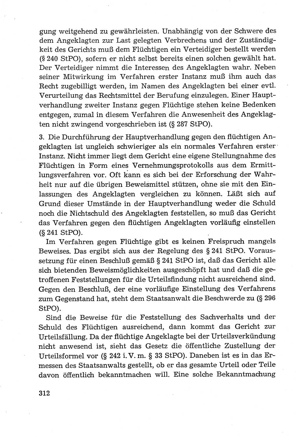 Leitfaden des Strafprozeßrechts der Deutschen Demokratischen Republik (DDR) 1959, Seite 312 (LF StPR DDR 1959, S. 312)