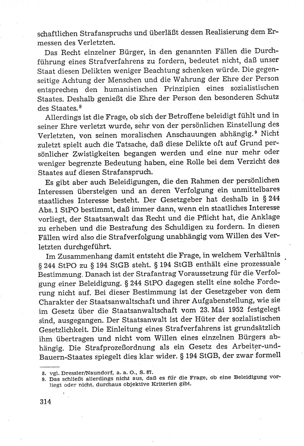 Leitfaden des Strafprozeßrechts der Deutschen Demokratischen Republik (DDR) 1959, Seite 314 (LF StPR DDR 1959, S. 314)