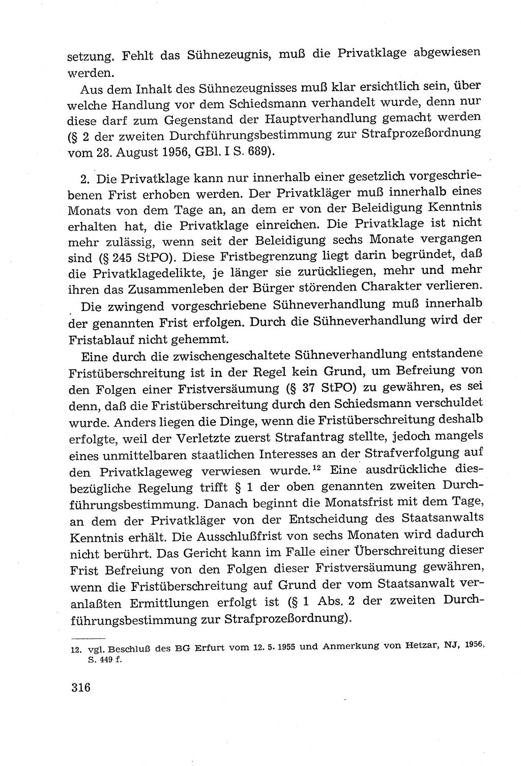 Leitfaden des Strafprozeßrechts der Deutschen Demokratischen Republik (DDR) 1959, Seite 316 (LF StPR DDR 1959, S. 316)