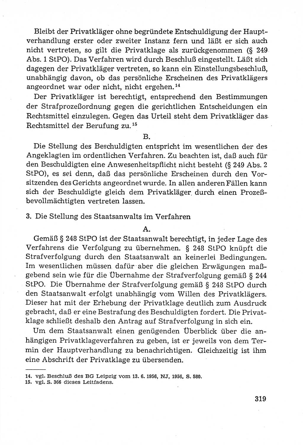 Leitfaden des Strafprozeßrechts der Deutschen Demokratischen Republik (DDR) 1959, Seite 319 (LF StPR DDR 1959, S. 319)