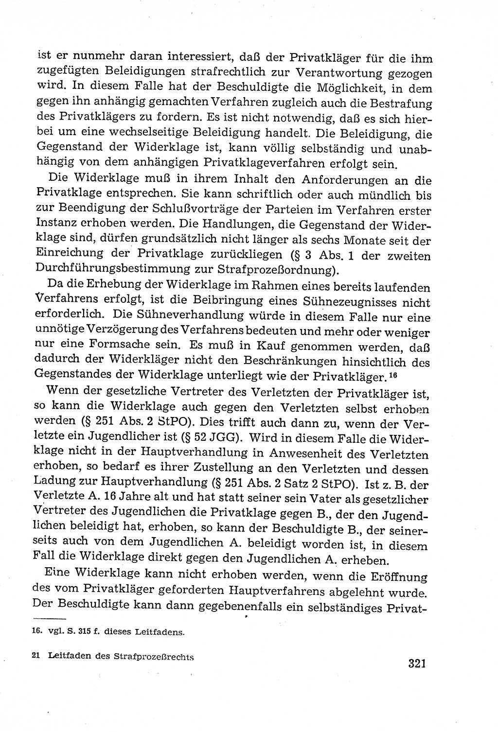 Leitfaden des Strafprozeßrechts der Deutschen Demokratischen Republik (DDR) 1959, Seite 321 (LF StPR DDR 1959, S. 321)
