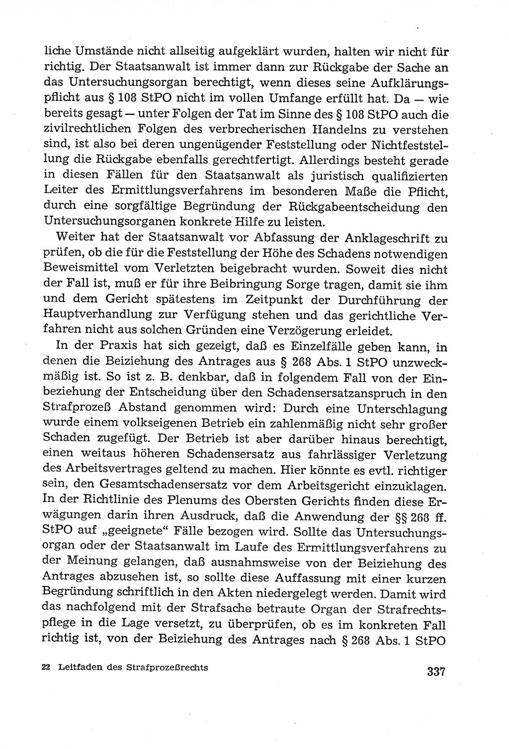 Leitfaden des Strafprozeßrechts der Deutschen Demokratischen Republik (DDR) 1959, Seite 337 (LF StPR DDR 1959, S. 337)