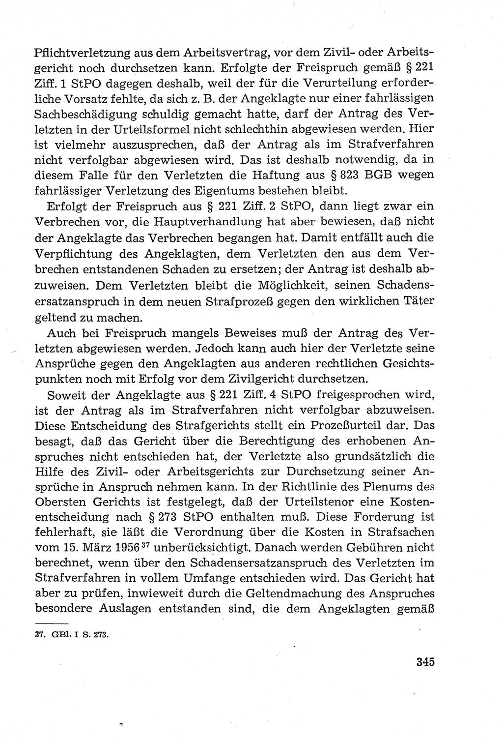 Leitfaden des Strafprozeßrechts der Deutschen Demokratischen Republik (DDR) 1959, Seite 345 (LF StPR DDR 1959, S. 345)