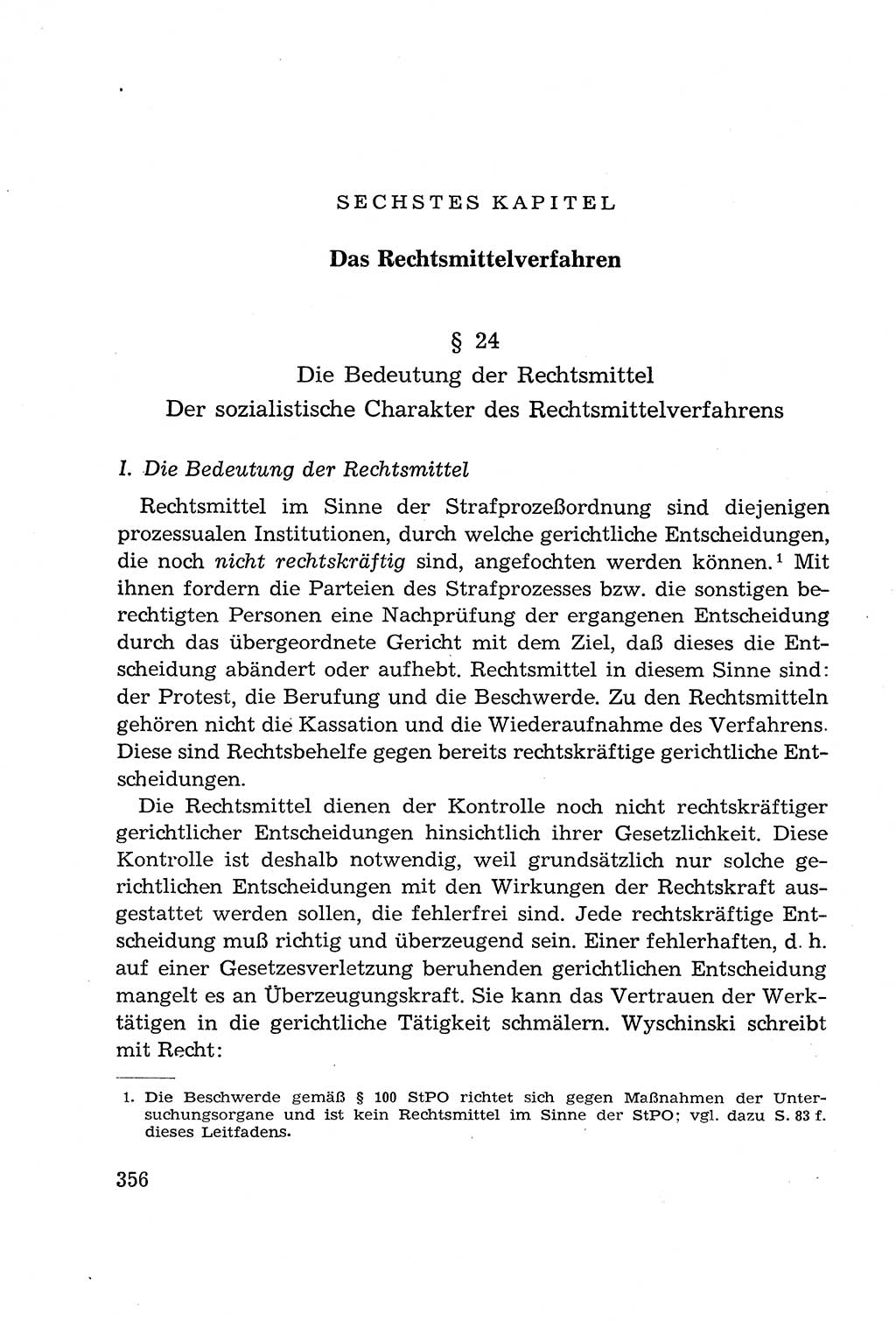 Leitfaden des Strafprozeßrechts der Deutschen Demokratischen Republik (DDR) 1959, Seite 356 (LF StPR DDR 1959, S. 356)