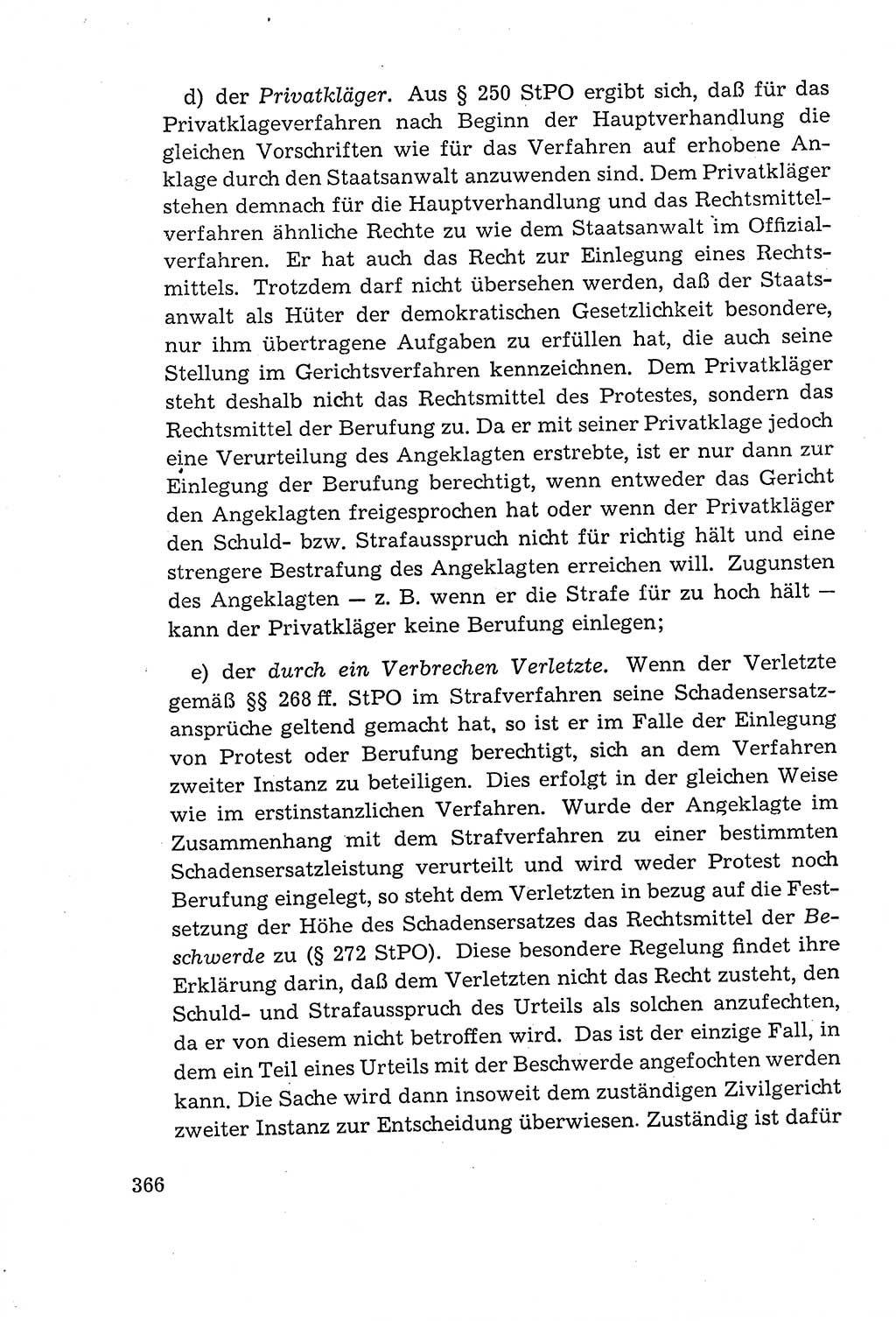 Leitfaden des Strafprozeßrechts der Deutschen Demokratischen Republik (DDR) 1959, Seite 366 (LF StPR DDR 1959, S. 366)