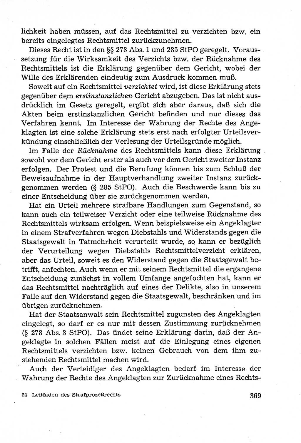 Leitfaden des Strafprozeßrechts der Deutschen Demokratischen Republik (DDR) 1959, Seite 369 (LF StPR DDR 1959, S. 369)
