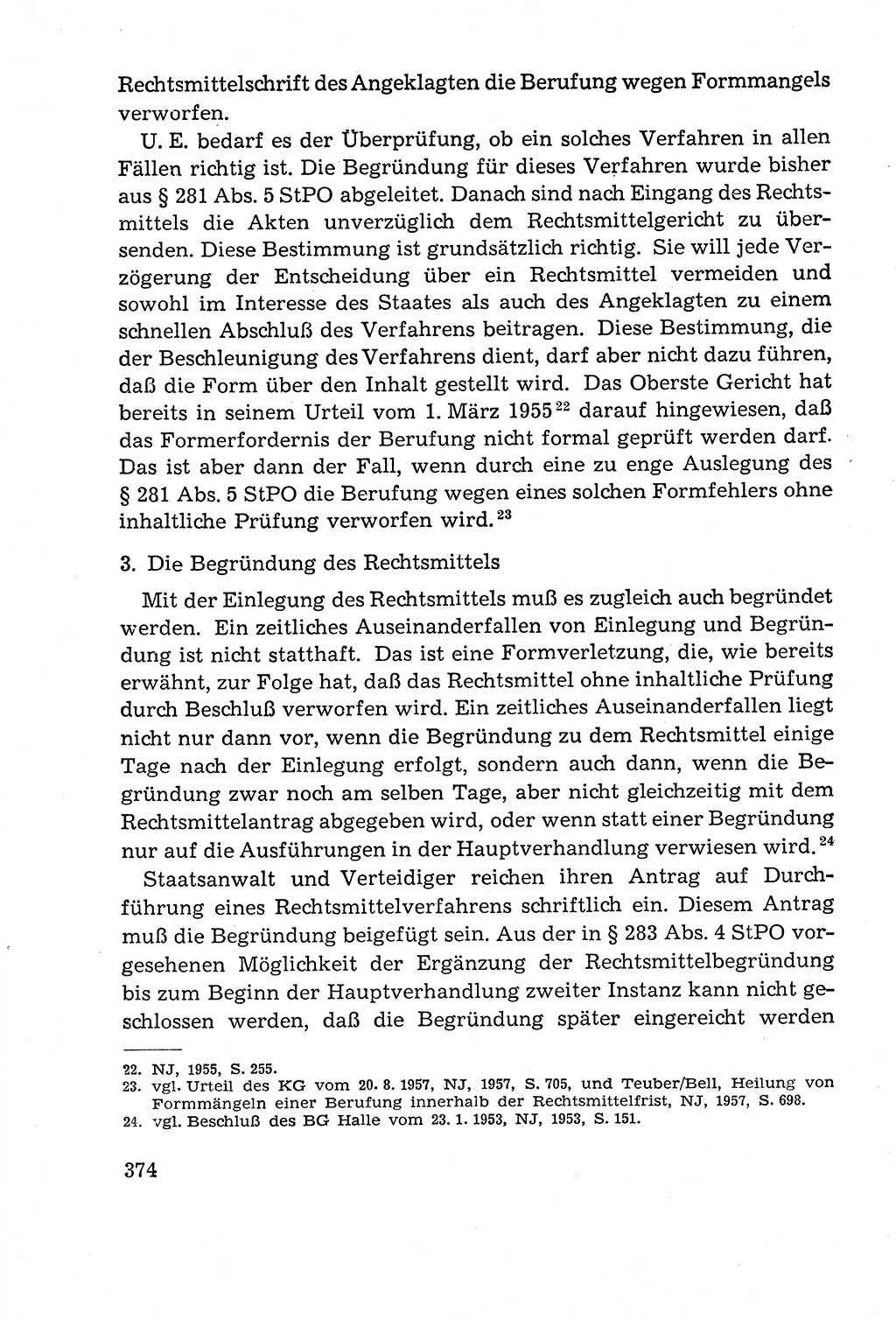 Leitfaden des Strafprozeßrechts der Deutschen Demokratischen Republik (DDR) 1959, Seite 374 (LF StPR DDR 1959, S. 374)