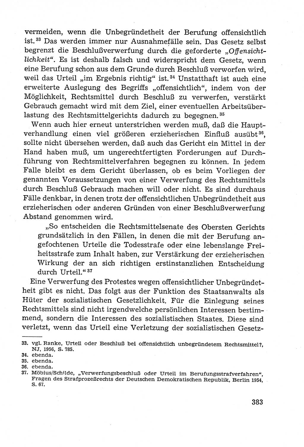 Leitfaden des Strafprozeßrechts der Deutschen Demokratischen Republik (DDR) 1959, Seite 383 (LF StPR DDR 1959, S. 383)