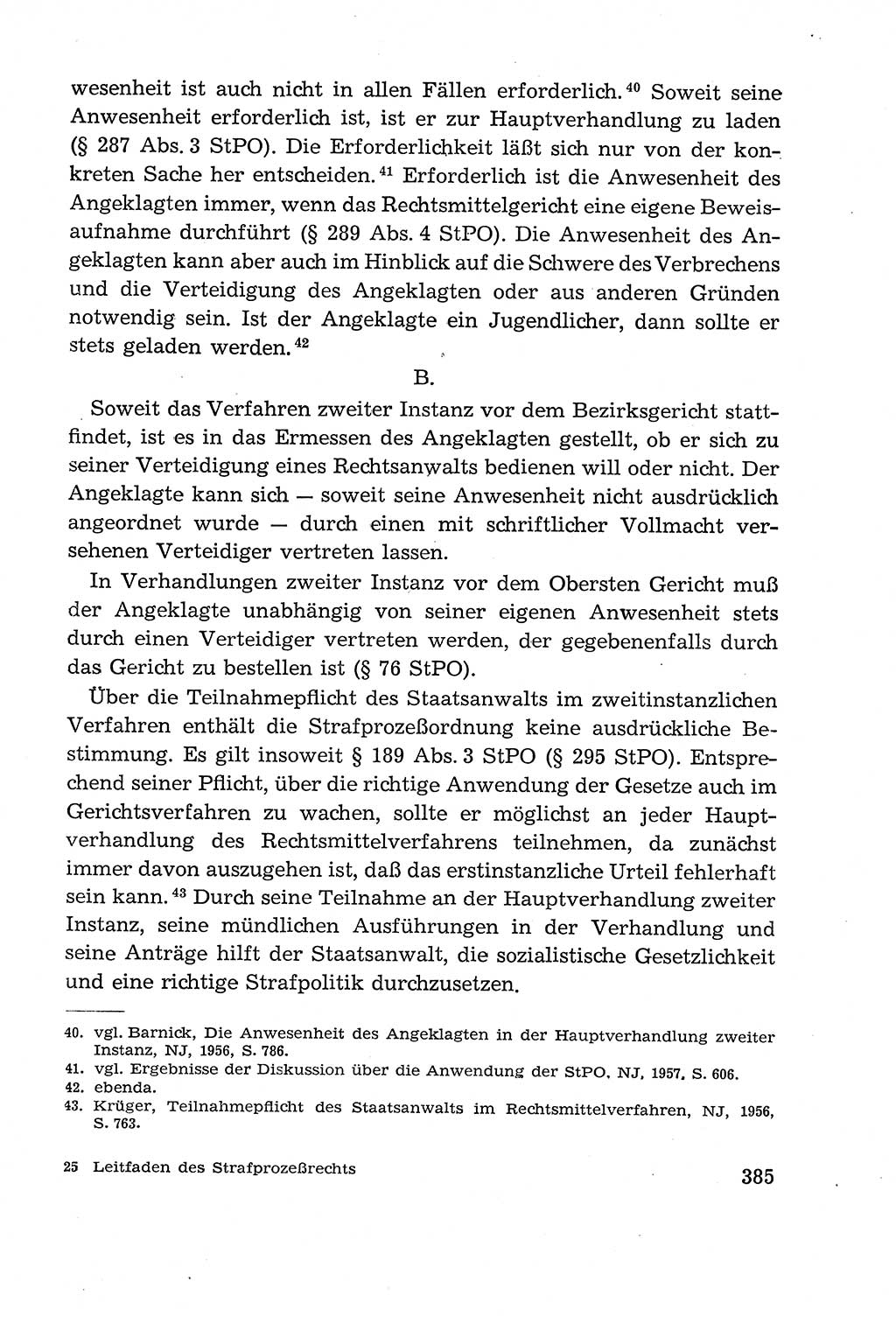 Leitfaden des Strafprozeßrechts der Deutschen Demokratischen Republik (DDR) 1959, Seite 385 (LF StPR DDR 1959, S. 385)