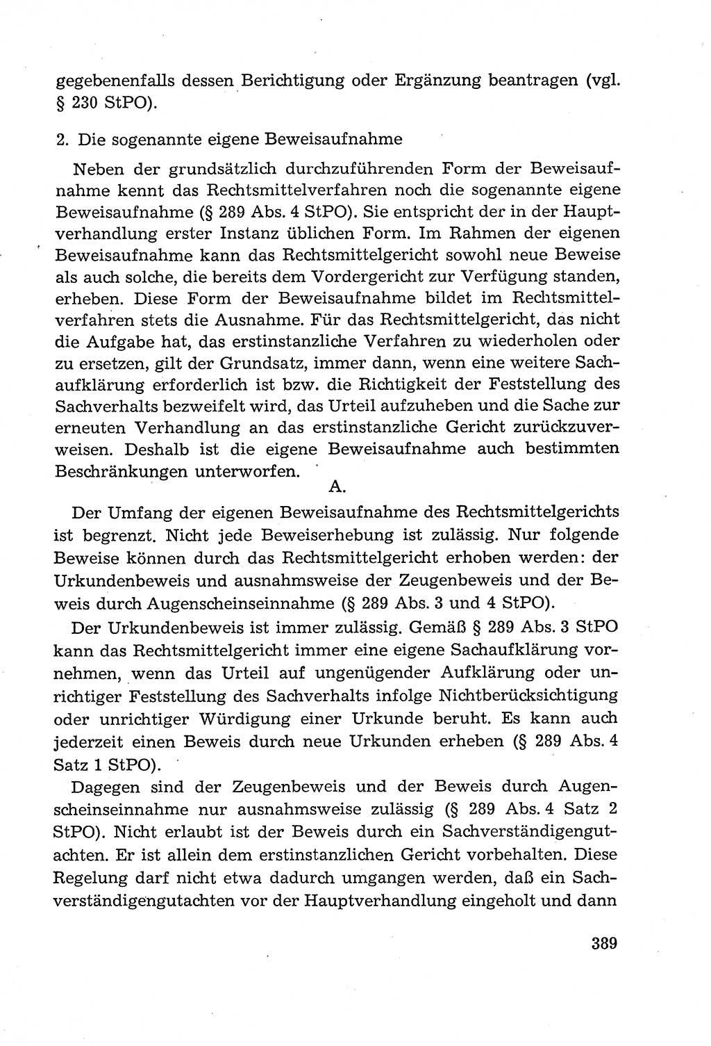 Leitfaden des Strafprozeßrechts der Deutschen Demokratischen Republik (DDR) 1959, Seite 389 (LF StPR DDR 1959, S. 389)