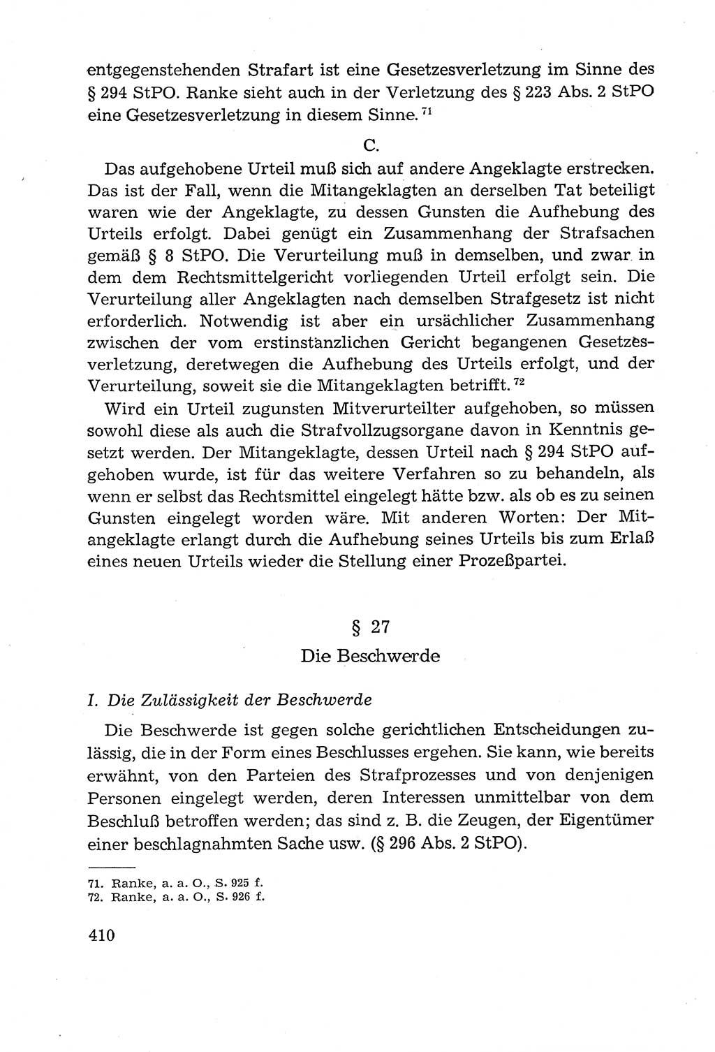 Leitfaden des Strafprozeßrechts der Deutschen Demokratischen Republik (DDR) 1959, Seite 410 (LF StPR DDR 1959, S. 410)