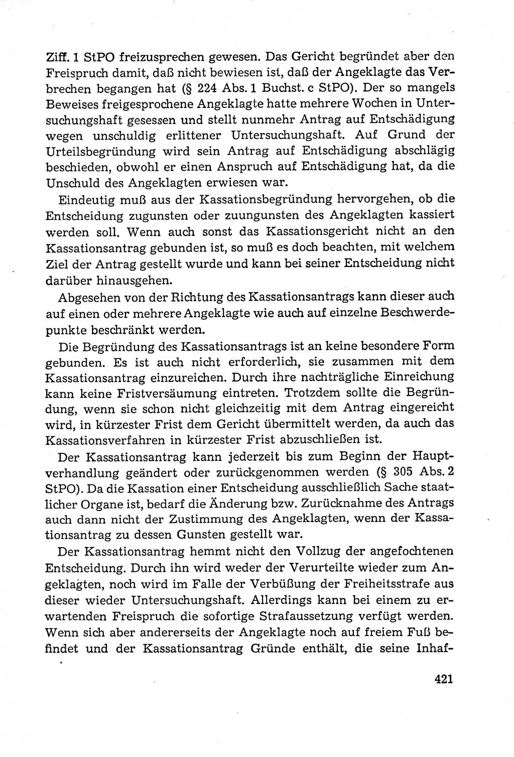 Leitfaden des Strafprozeßrechts der Deutschen Demokratischen Republik (DDR) 1959, Seite 421 (LF StPR DDR 1959, S. 421)