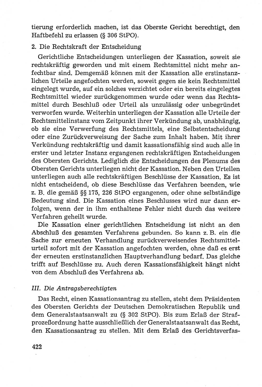 Leitfaden des Strafprozeßrechts der Deutschen Demokratischen Republik (DDR) 1959, Seite 422 (LF StPR DDR 1959, S. 422)