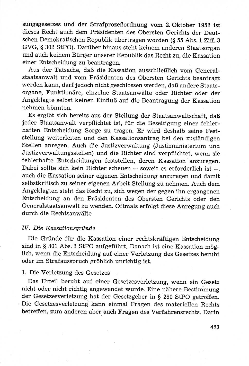 Leitfaden des Strafprozeßrechts der Deutschen Demokratischen Republik (DDR) 1959, Seite 423 (LF StPR DDR 1959, S. 423)