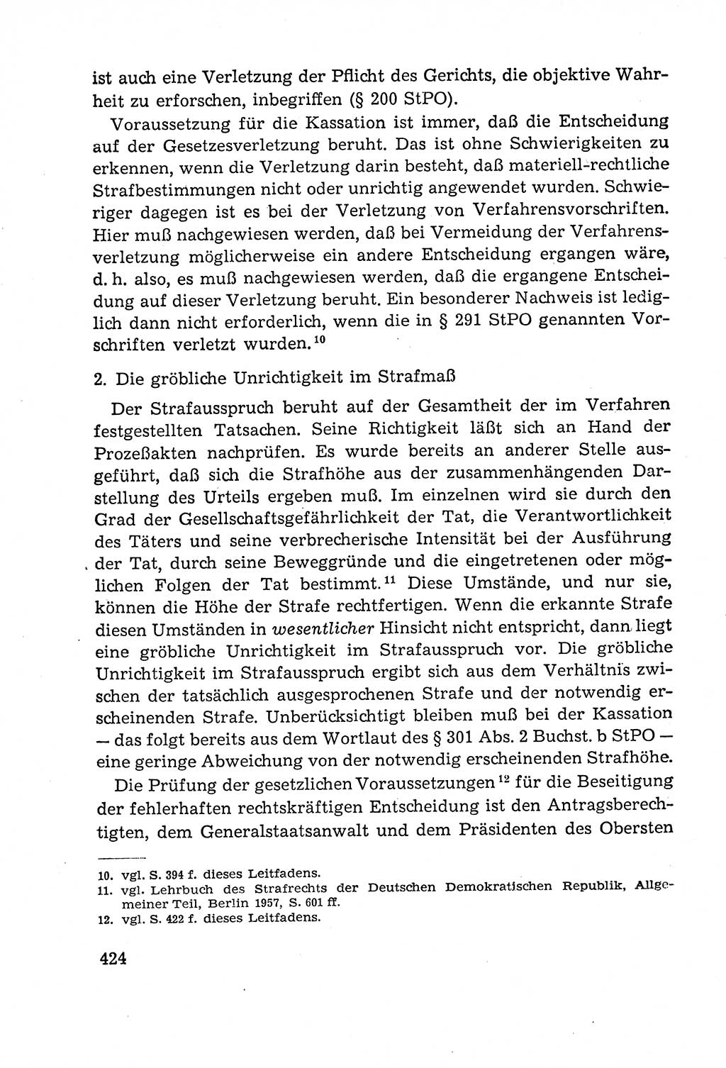 Leitfaden des Strafprozeßrechts der Deutschen Demokratischen Republik (DDR) 1959, Seite 424 (LF StPR DDR 1959, S. 424)