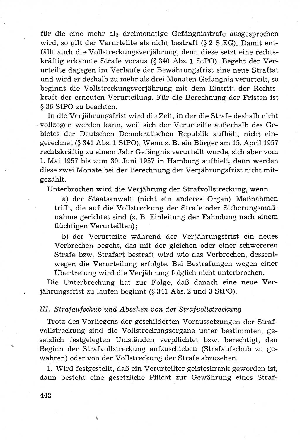 Leitfaden des Strafprozeßrechts der Deutschen Demokratischen Republik (DDR) 1959, Seite 442 (LF StPR DDR 1959, S. 442)