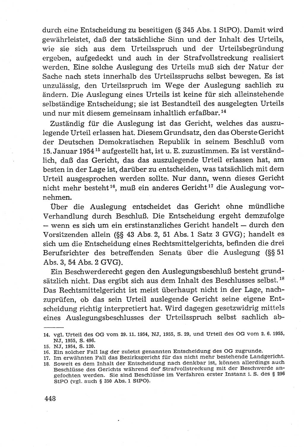 Leitfaden des Strafprozeßrechts der Deutschen Demokratischen Republik (DDR) 1959, Seite 448 (LF StPR DDR 1959, S. 448)