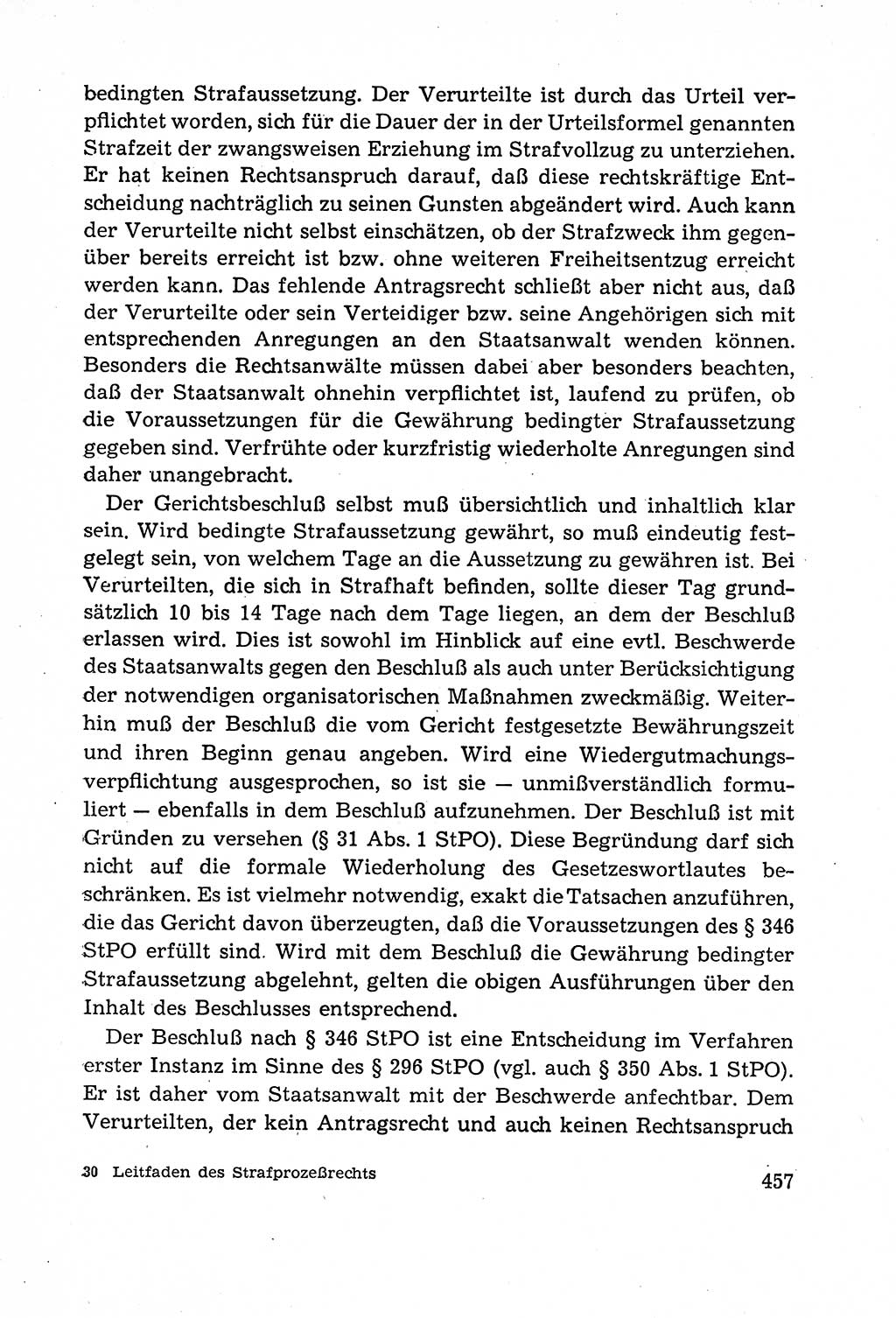 Leitfaden des Strafprozeßrechts der Deutschen Demokratischen Republik (DDR) 1959, Seite 457 (LF StPR DDR 1959, S. 457)