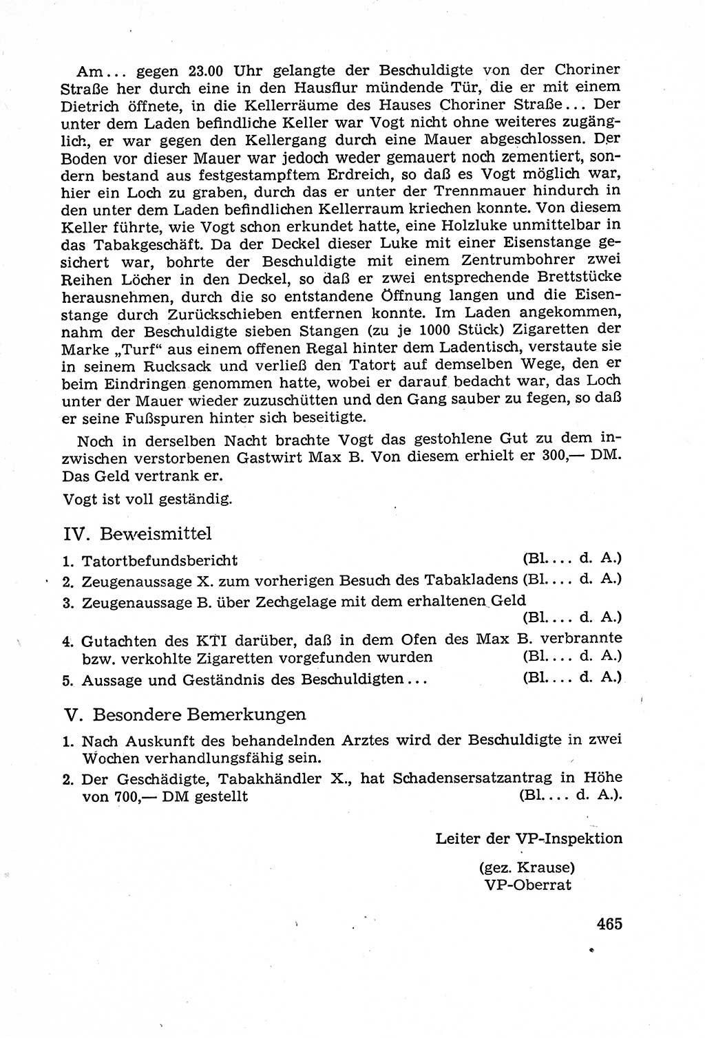 Leitfaden des Strafprozeßrechts der Deutschen Demokratischen Republik (DDR) 1959, Seite 465 (LF StPR DDR 1959, S. 465)