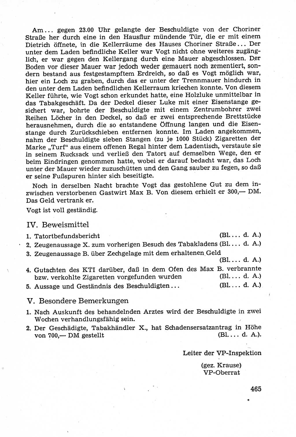 Leitfaden des Strafprozeßrechts der Deutschen Demokratischen Republik (DDR) 1959, Seite 465 (LF StPR DDR 1959, S. 465)