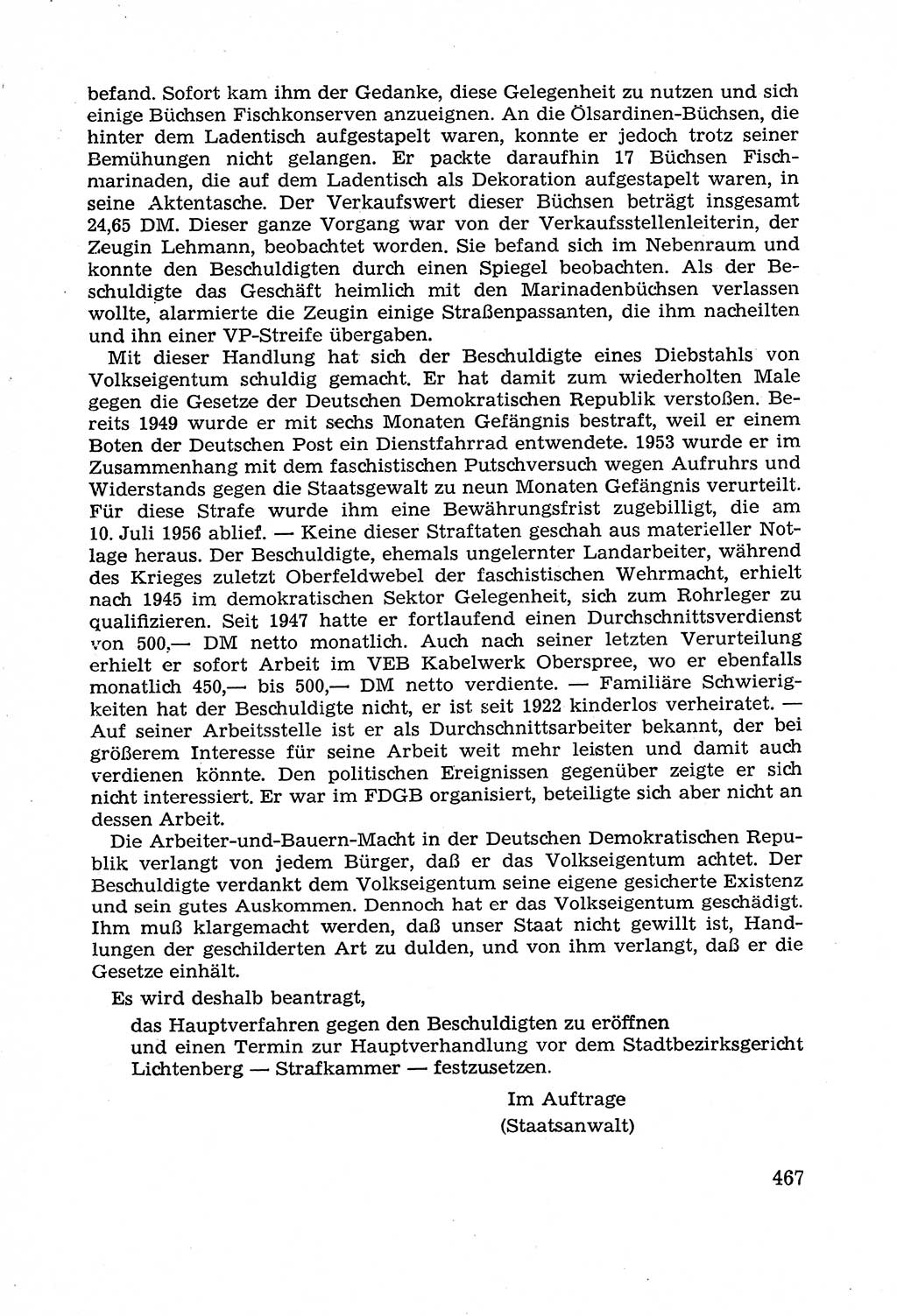 Leitfaden des Strafprozeßrechts der Deutschen Demokratischen Republik (DDR) 1959, Seite 467 (LF StPR DDR 1959, S. 467)