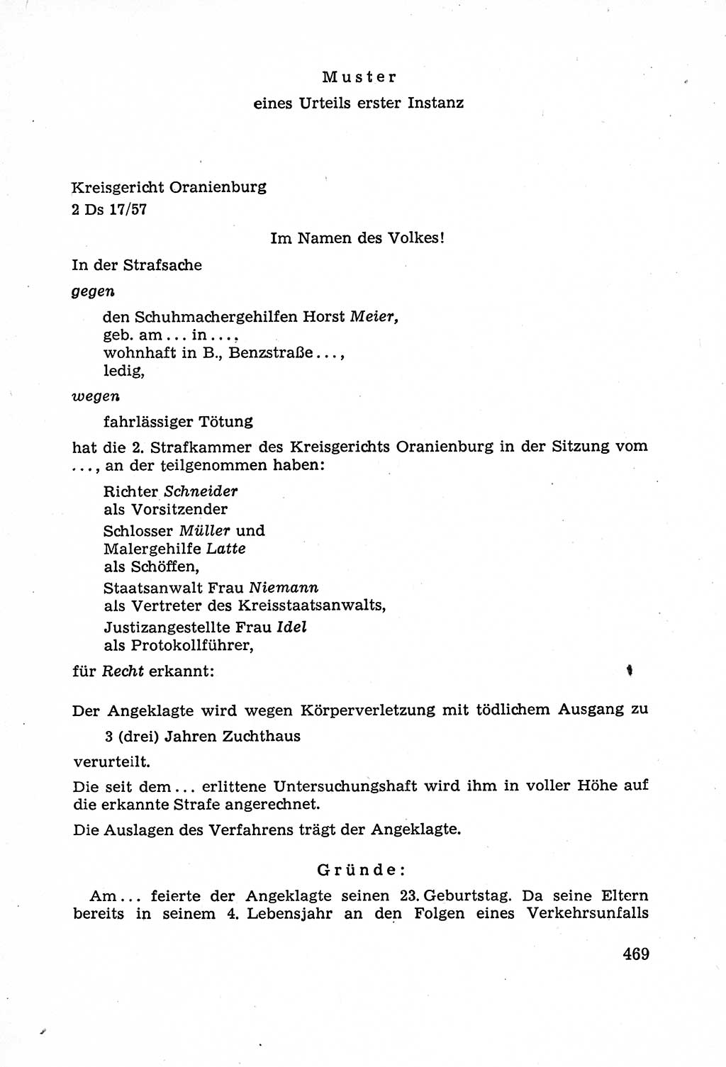 Leitfaden des Strafprozeßrechts der Deutschen Demokratischen Republik (DDR) 1959, Seite 469 (LF StPR DDR 1959, S. 469)