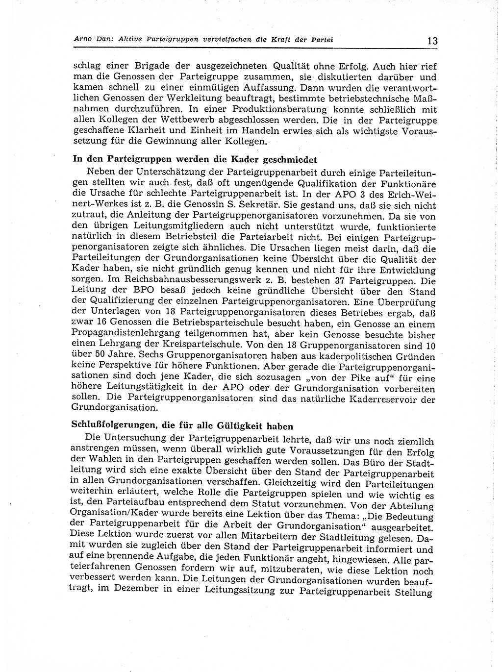 Neuer Weg (NW), Organ des Zentralkomitees (ZK) der SED (Sozialistische Einheitspartei Deutschlands) für Fragen des Parteiaufbaus und des Parteilebens, 14. Jahrgang [Deutsche Demokratische Republik (DDR)] 1959, Seite 13 (NW ZK SED DDR 1959, S. 13)
