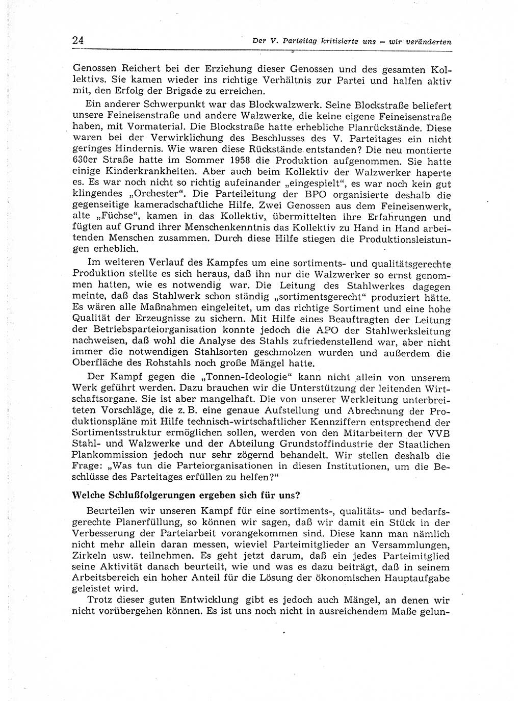 Neuer Weg (NW), Organ des Zentralkomitees (ZK) der SED (Sozialistische Einheitspartei Deutschlands) für Fragen des Parteiaufbaus und des Parteilebens, 14. Jahrgang [Deutsche Demokratische Republik (DDR)] 1959, Seite 24 (NW ZK SED DDR 1959, S. 24)