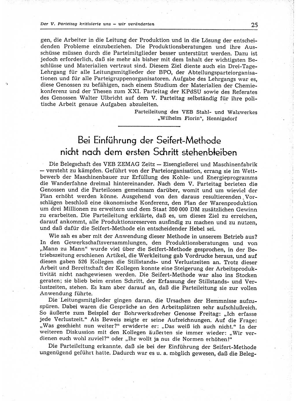 Neuer Weg (NW), Organ des Zentralkomitees (ZK) der SED (Sozialistische Einheitspartei Deutschlands) für Fragen des Parteiaufbaus und des Parteilebens, 14. Jahrgang [Deutsche Demokratische Republik (DDR)] 1959, Seite 25 (NW ZK SED DDR 1959, S. 25)