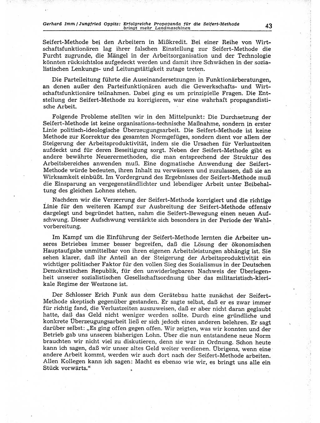 Neuer Weg (NW), Organ des Zentralkomitees (ZK) der SED (Sozialistische Einheitspartei Deutschlands) für Fragen des Parteiaufbaus und des Parteilebens, 14. Jahrgang [Deutsche Demokratische Republik (DDR)] 1959, Seite 43 (NW ZK SED DDR 1959, S. 43)
