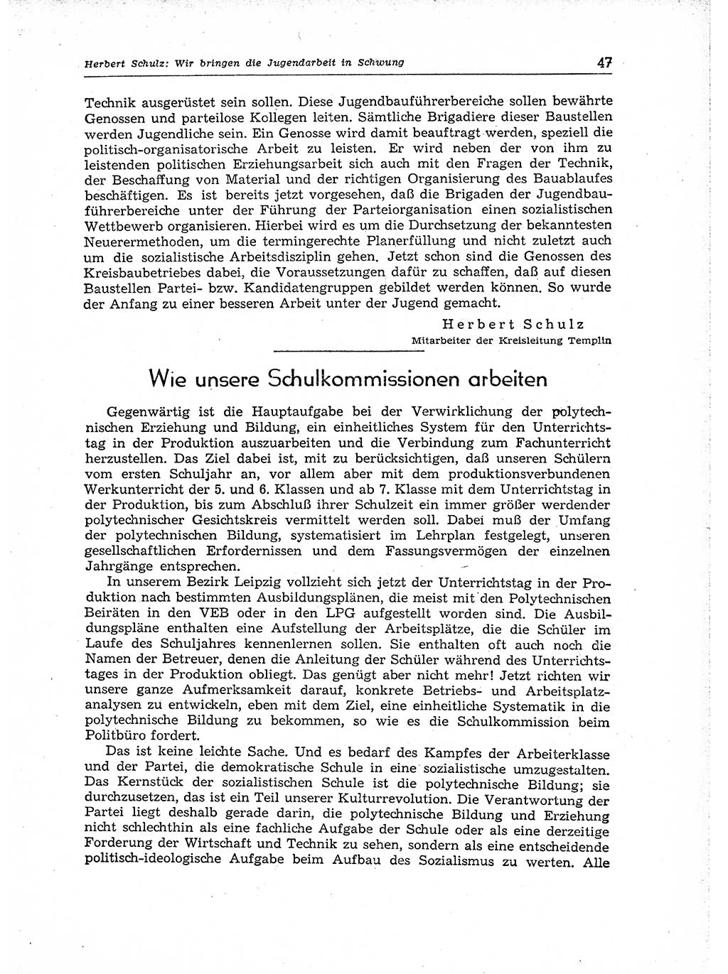 Neuer Weg (NW), Organ des Zentralkomitees (ZK) der SED (Sozialistische Einheitspartei Deutschlands) für Fragen des Parteiaufbaus und des Parteilebens, 14. Jahrgang [Deutsche Demokratische Republik (DDR)] 1959, Seite 47 (NW ZK SED DDR 1959, S. 47)