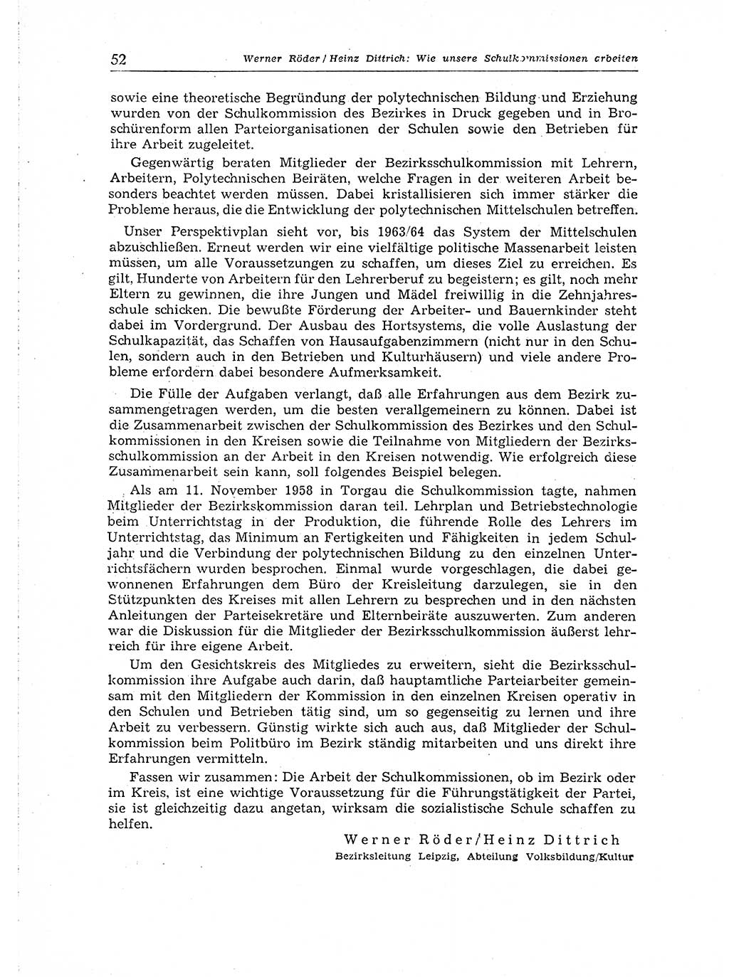 Neuer Weg (NW), Organ des Zentralkomitees (ZK) der SED (Sozialistische Einheitspartei Deutschlands) für Fragen des Parteiaufbaus und des Parteilebens, 14. Jahrgang [Deutsche Demokratische Republik (DDR)] 1959, Seite 52 (NW ZK SED DDR 1959, S. 52)