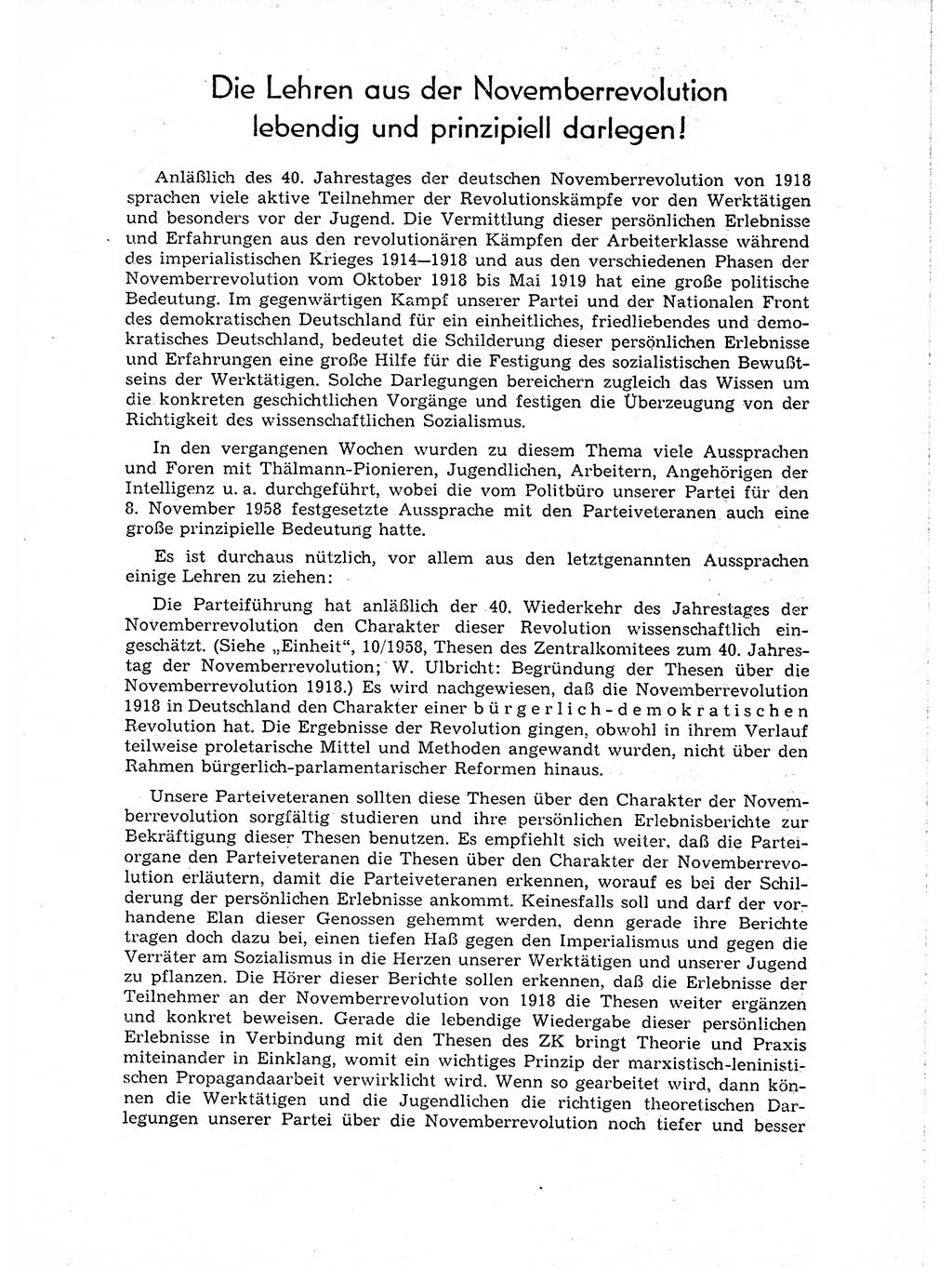 Neuer Weg (NW), Organ des Zentralkomitees (ZK) der SED (Sozialistische Einheitspartei Deutschlands) für Fragen des Parteiaufbaus und des Parteilebens, 14. Jahrgang [Deutsche Demokratische Republik (DDR)] 1959, Seite 53 (NW ZK SED DDR 1959, S. 53)