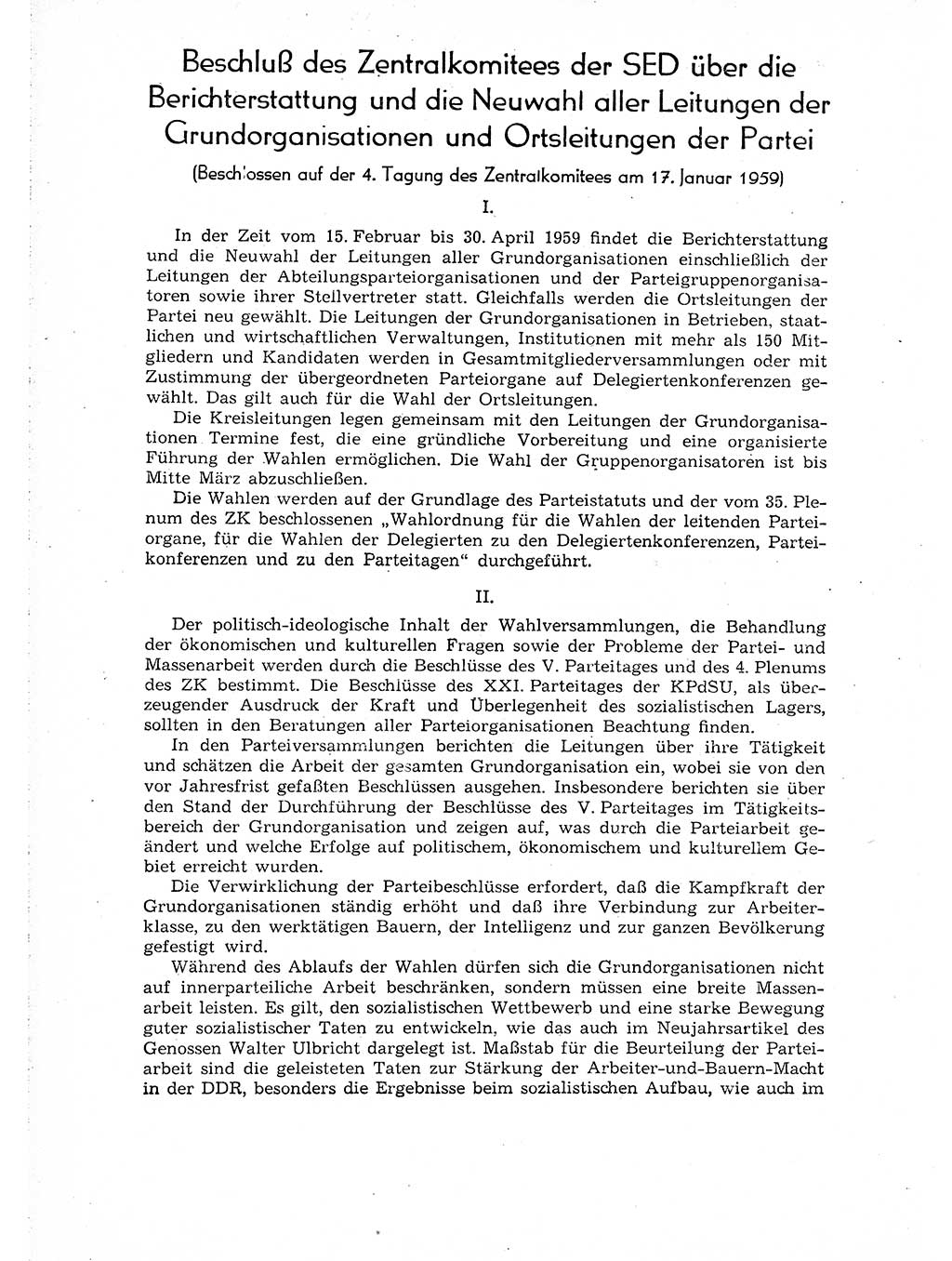 Neuer Weg (NW), Organ des Zentralkomitees (ZK) der SED (Sozialistische Einheitspartei Deutschlands) für Fragen des Parteiaufbaus und des Parteilebens, 14. Jahrgang [Deutsche Demokratische Republik (DDR)] 1959, Seite 66 (NW ZK SED DDR 1959, S. 66)