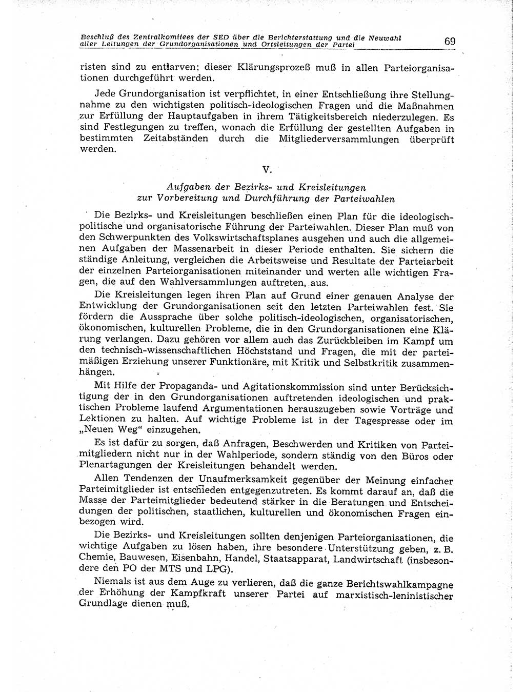 Neuer Weg (NW), Organ des Zentralkomitees (ZK) der SED (Sozialistische Einheitspartei Deutschlands) für Fragen des Parteiaufbaus und des Parteilebens, 14. Jahrgang [Deutsche Demokratische Republik (DDR)] 1959, Seite 69 (NW ZK SED DDR 1959, S. 69)