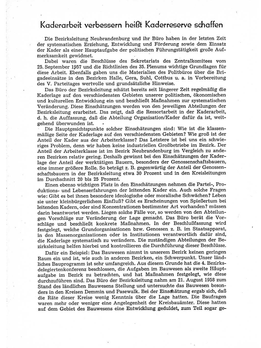 Neuer Weg (NW), Organ des Zentralkomitees (ZK) der SED (Sozialistische Einheitspartei Deutschlands) für Fragen des Parteiaufbaus und des Parteilebens, 14. Jahrgang [Deutsche Demokratische Republik (DDR)] 1959, Seite 98 (NW ZK SED DDR 1959, S. 98)