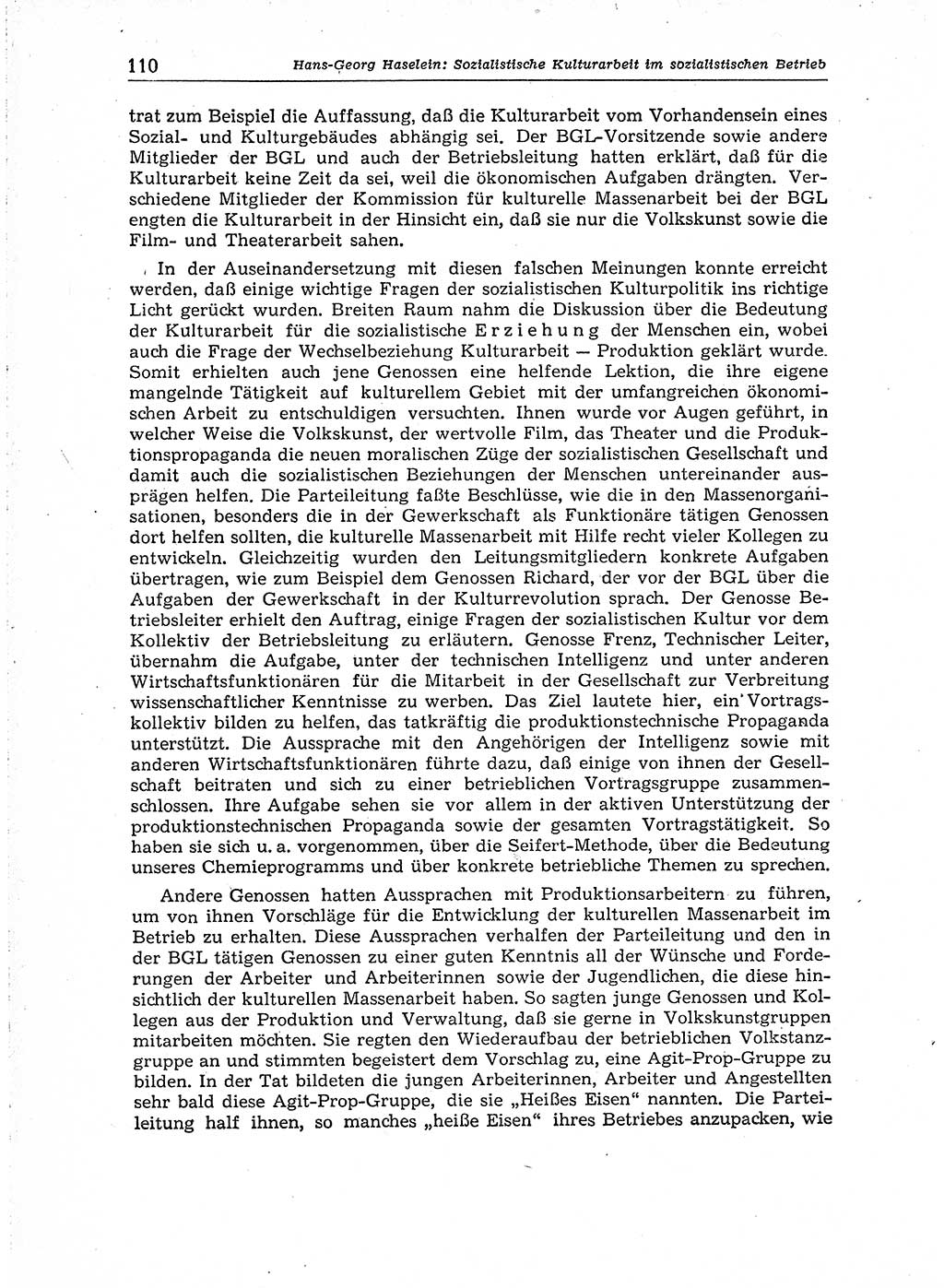 Neuer Weg (NW), Organ des Zentralkomitees (ZK) der SED (Sozialistische Einheitspartei Deutschlands) für Fragen des Parteiaufbaus und des Parteilebens, 14. Jahrgang [Deutsche Demokratische Republik (DDR)] 1959, Seite 110 (NW ZK SED DDR 1959, S. 110)