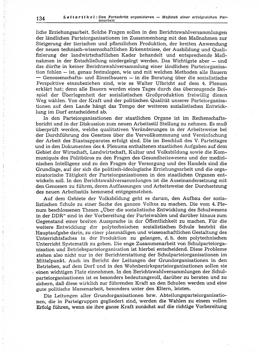 Neuer Weg (NW), Organ des Zentralkomitees (ZK) der SED (Sozialistische Einheitspartei Deutschlands) für Fragen des Parteiaufbaus und des Parteilebens, 14. Jahrgang [Deutsche Demokratische Republik (DDR)] 1959, Seite 134 (NW ZK SED DDR 1959, S. 134)