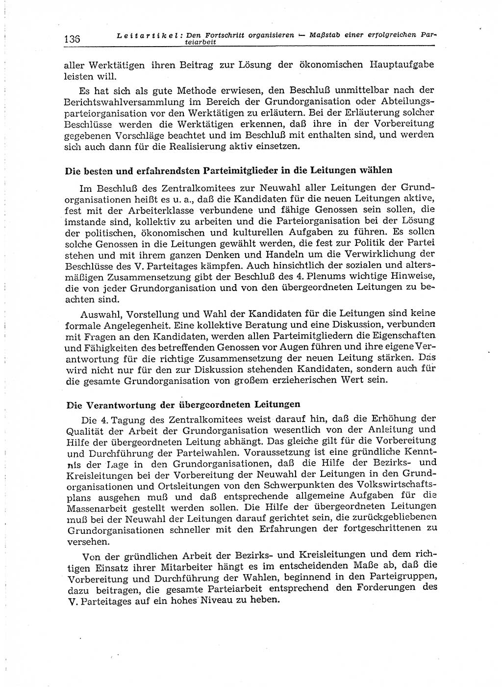 Neuer Weg (NW), Organ des Zentralkomitees (ZK) der SED (Sozialistische Einheitspartei Deutschlands) für Fragen des Parteiaufbaus und des Parteilebens, 14. Jahrgang [Deutsche Demokratische Republik (DDR)] 1959, Seite 136 (NW ZK SED DDR 1959, S. 136)