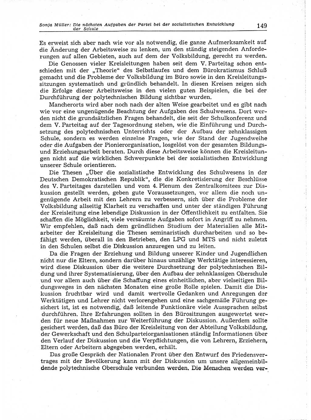 Neuer Weg (NW), Organ des Zentralkomitees (ZK) der SED (Sozialistische Einheitspartei Deutschlands) für Fragen des Parteiaufbaus und des Parteilebens, 14. Jahrgang [Deutsche Demokratische Republik (DDR)] 1959, Seite 149 (NW ZK SED DDR 1959, S. 149)
