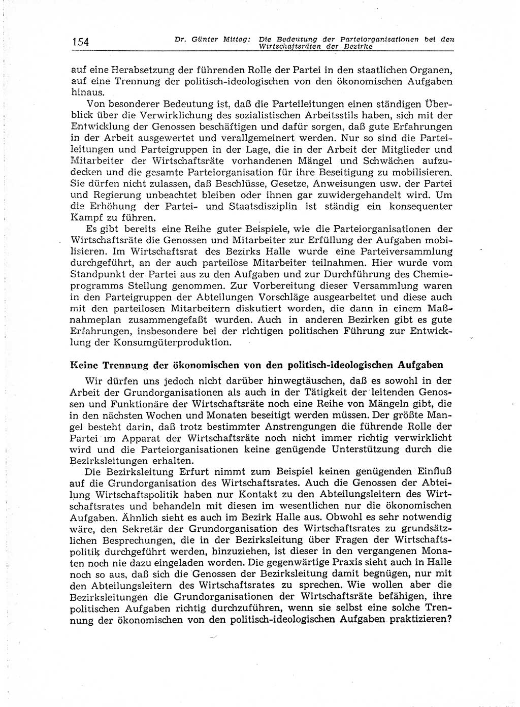 Neuer Weg (NW), Organ des Zentralkomitees (ZK) der SED (Sozialistische Einheitspartei Deutschlands) für Fragen des Parteiaufbaus und des Parteilebens, 14. Jahrgang [Deutsche Demokratische Republik (DDR)] 1959, Seite 154 (NW ZK SED DDR 1959, S. 154)