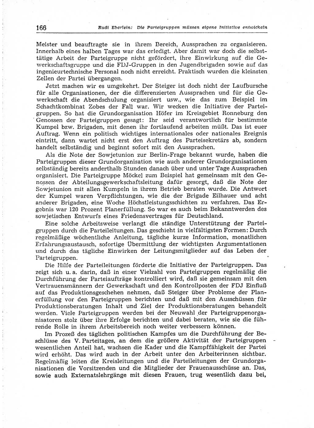 Neuer Weg (NW), Organ des Zentralkomitees (ZK) der SED (Sozialistische Einheitspartei Deutschlands) für Fragen des Parteiaufbaus und des Parteilebens, 14. Jahrgang [Deutsche Demokratische Republik (DDR)] 1959, Seite 166 (NW ZK SED DDR 1959, S. 166)