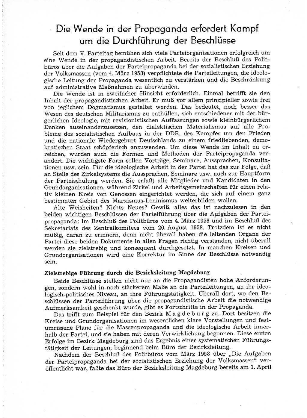 Neuer Weg (NW), Organ des Zentralkomitees (ZK) der SED (Sozialistische Einheitspartei Deutschlands) für Fragen des Parteiaufbaus und des Parteilebens, 14. Jahrgang [Deutsche Demokratische Republik (DDR)] 1959, Seite 178 (NW ZK SED DDR 1959, S. 178)