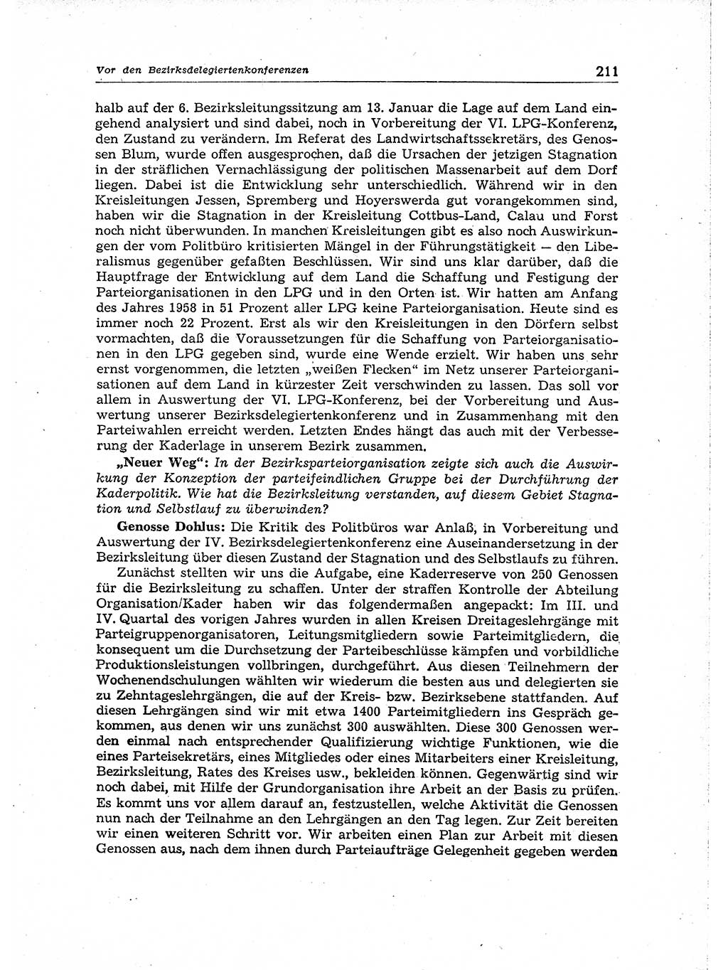 Neuer Weg (NW), Organ des Zentralkomitees (ZK) der SED (Sozialistische Einheitspartei Deutschlands) für Fragen des Parteiaufbaus und des Parteilebens, 14. Jahrgang [Deutsche Demokratische Republik (DDR)] 1959, Seite 211 (NW ZK SED DDR 1959, S. 211)