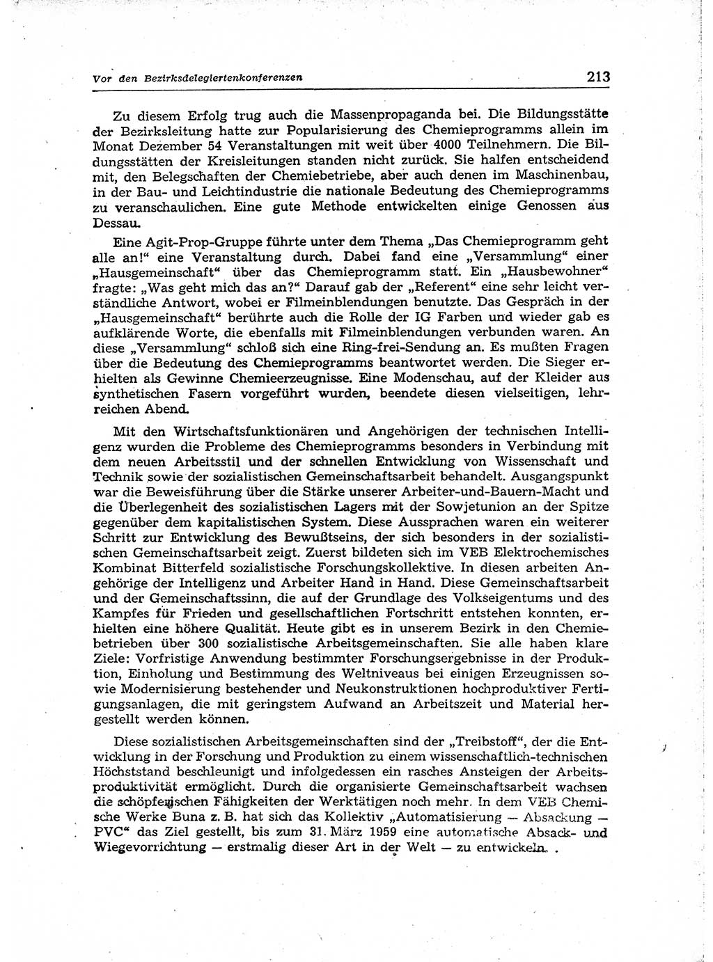 Neuer Weg (NW), Organ des Zentralkomitees (ZK) der SED (Sozialistische Einheitspartei Deutschlands) für Fragen des Parteiaufbaus und des Parteilebens, 14. Jahrgang [Deutsche Demokratische Republik (DDR)] 1959, Seite 213 (NW ZK SED DDR 1959, S. 213)