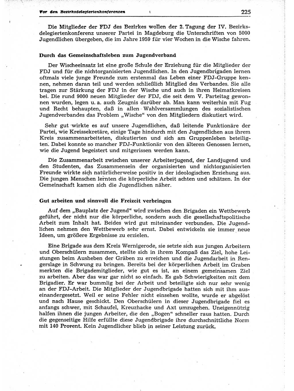 Neuer Weg (NW), Organ des Zentralkomitees (ZK) der SED (Sozialistische Einheitspartei Deutschlands) für Fragen des Parteiaufbaus und des Parteilebens, 14. Jahrgang [Deutsche Demokratische Republik (DDR)] 1959, Seite 225 (NW ZK SED DDR 1959, S. 225)