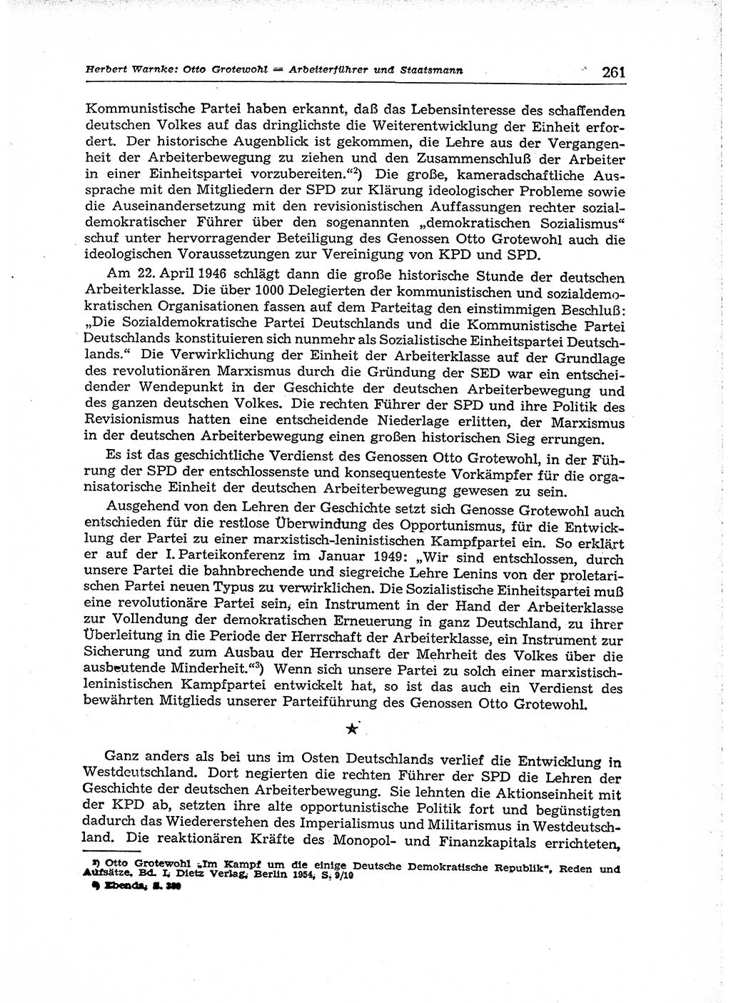 Neuer Weg (NW), Organ des Zentralkomitees (ZK) der SED (Sozialistische Einheitspartei Deutschlands) für Fragen des Parteiaufbaus und des Parteilebens, 14. Jahrgang [Deutsche Demokratische Republik (DDR)] 1959, Seite 261 (NW ZK SED DDR 1959, S. 261)